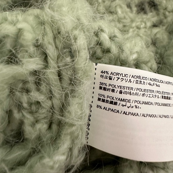 ALPACA-blend pastel green MNG MANGO sweater - Picture 2 of 3